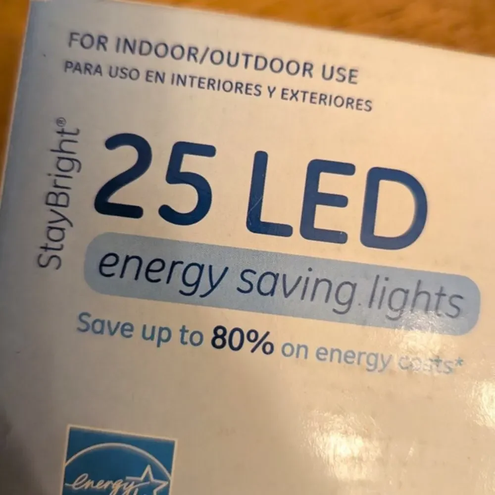 *New* GE C-7 25 LED Light String Set Christmas Outdoor Decor  Energy Savings